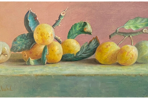 still life with yellow prunes
