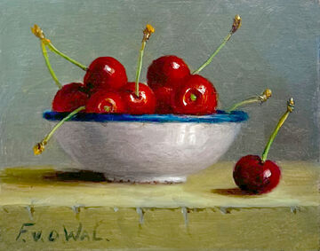 still life with cherries