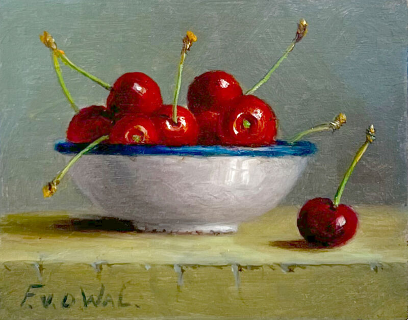 still life with cherries