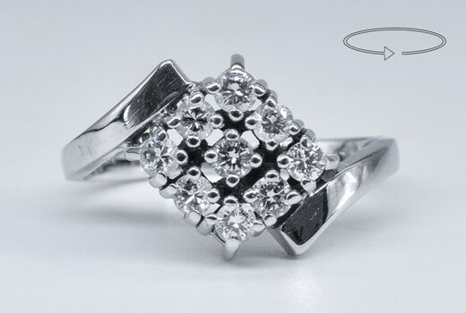 Ring 14 K diamonds