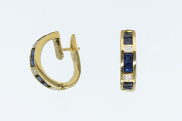 hoop earrings 18 K Sapphires 