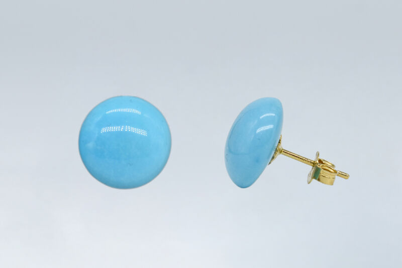Ohrstecker 18 Kt GG Türkis