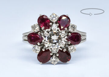 Ring 18 diamonds 