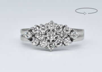 Ring 14 K diamonds