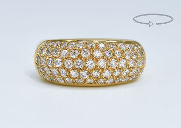 pavé ring 18 K diamonds