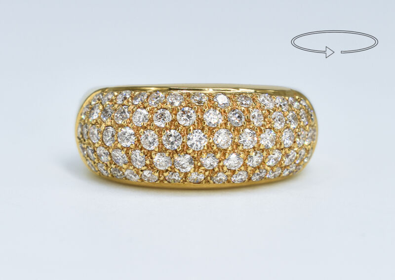 Pavé-Ring 18 Kt GG Diamanten