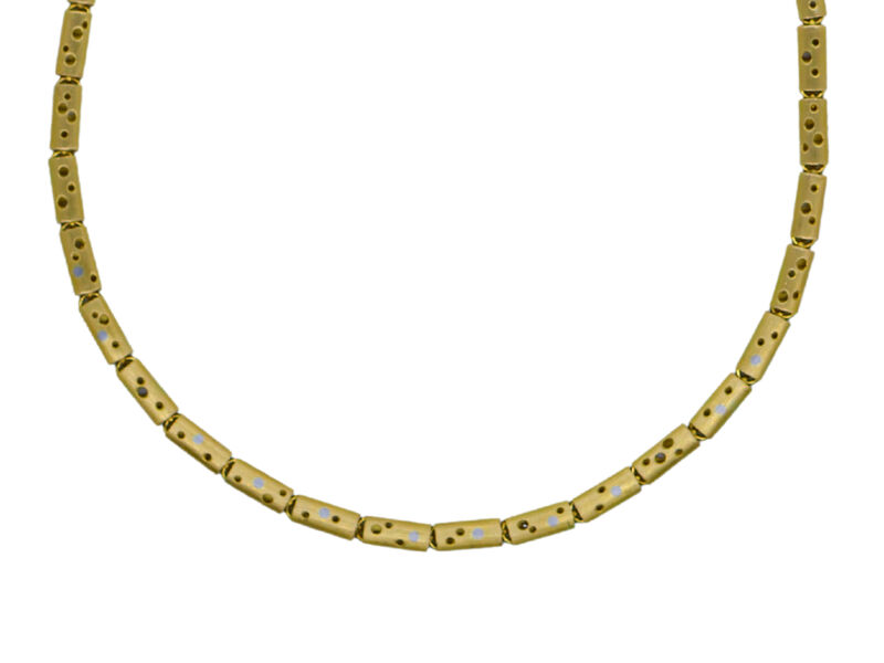 Collier Brüderlin 18 Kt GG 