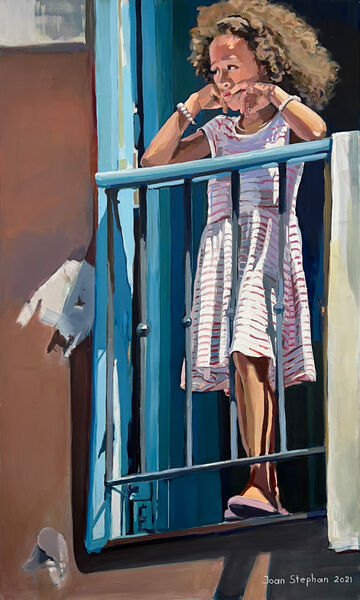 girl on the balkony, 2021