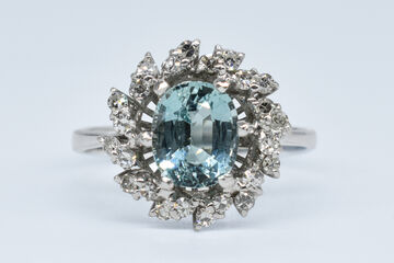 Ring 18 Kt WG Aquamarin 