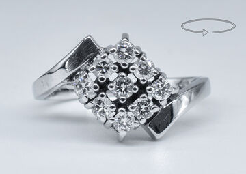 Ring 14 K diamonds