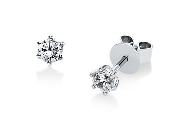 Solitär-Ohrstecker 18 Kt WG Brillanten