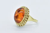 Ring 14 K amber