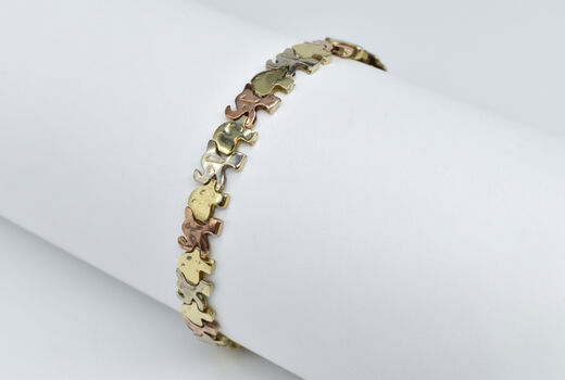 Armband 8 Kt tricolor