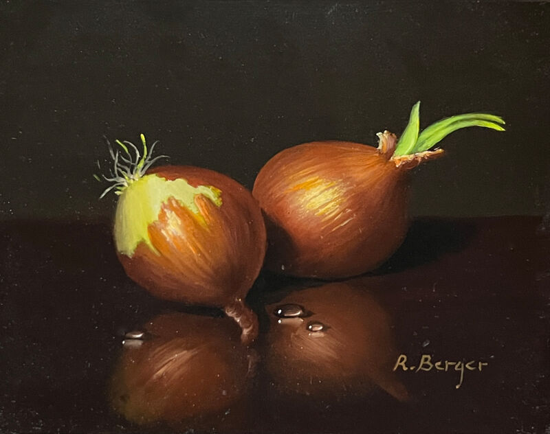 still life with onions
