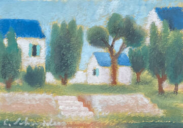 Landschaft mit Häusern