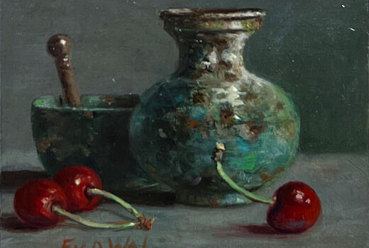 still life with cherries