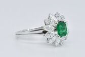 Ring 18 K emerald 