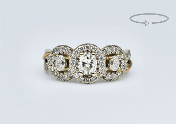 Ring 14 K Diamonds 