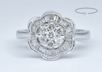 Ring 14 Kt WG Diamanten