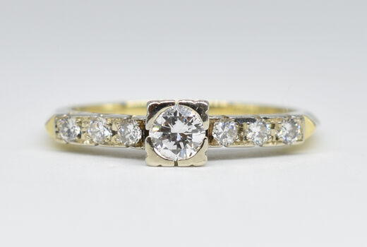 Ring 14 Kt GG Brillanten
