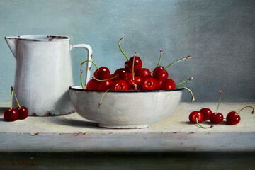 still life with cherries