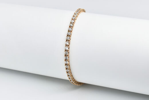 Tennisarmband 14 Kt RG Brillanten