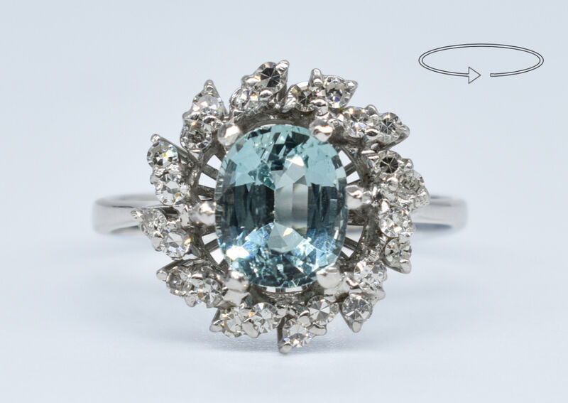 Ring 18 Kt WG Aquamarin 