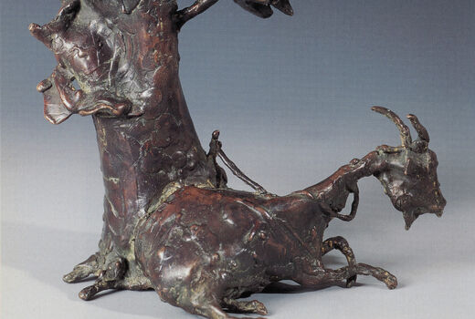 goat under tree, 2001