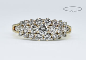 Ring 14 K diamonds