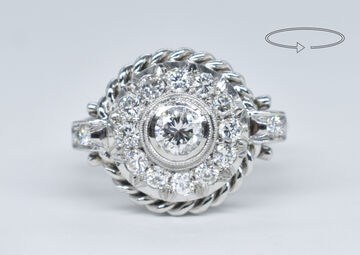 Ring 14 Kt WG Brillanten