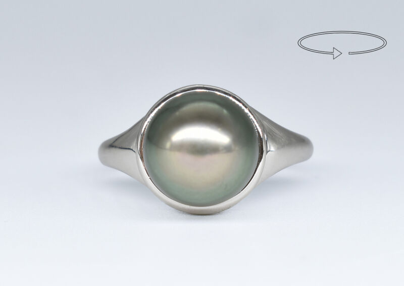 Ring 14 Kt WG Zuchtperle