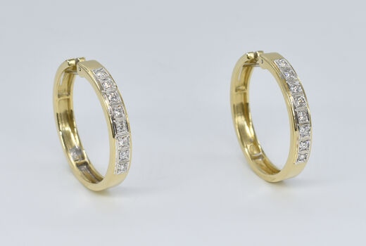 Creolen 14 Kt GG Brillanten
