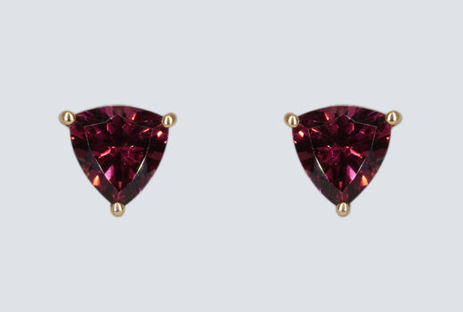 Ohrstecker 18 Kt RG Rhodolith