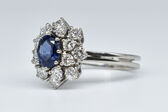 Ring 18 Kt WG Saphir 