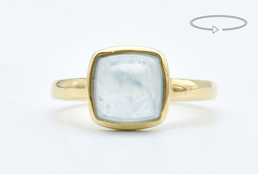 Ring 14 K Aquamarine