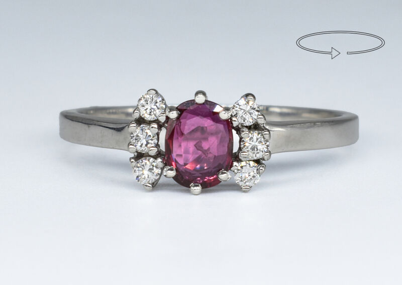Ring 14 Kt WG Rubin 