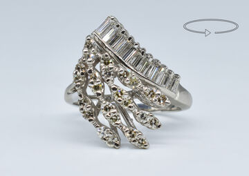 Ring 14 K diamonds