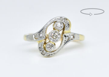 Ring 18 K   Platinum Diamonds