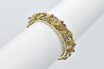 bangle 18 K bicolor diamonds 