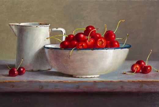 still life with cherries