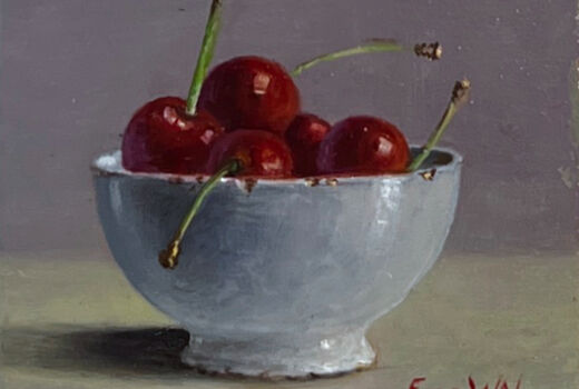 still life with cherries