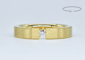 Spann-Ring 18 Kt GG Brillant