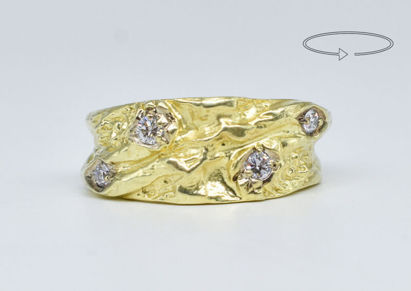 Ring 14 K diamonds