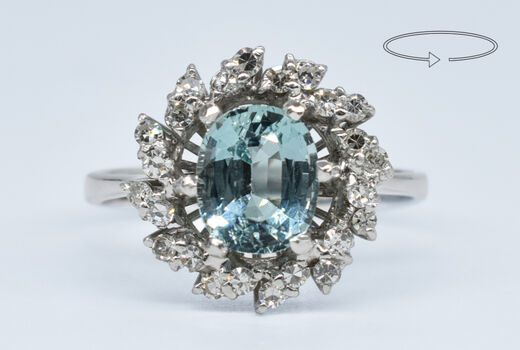 Ring 18 Kt WG Aquamarin 
