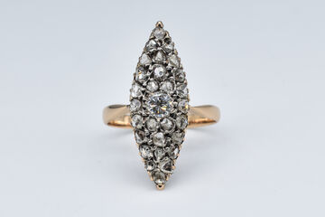 Ring 14 Kt RG Diamanten