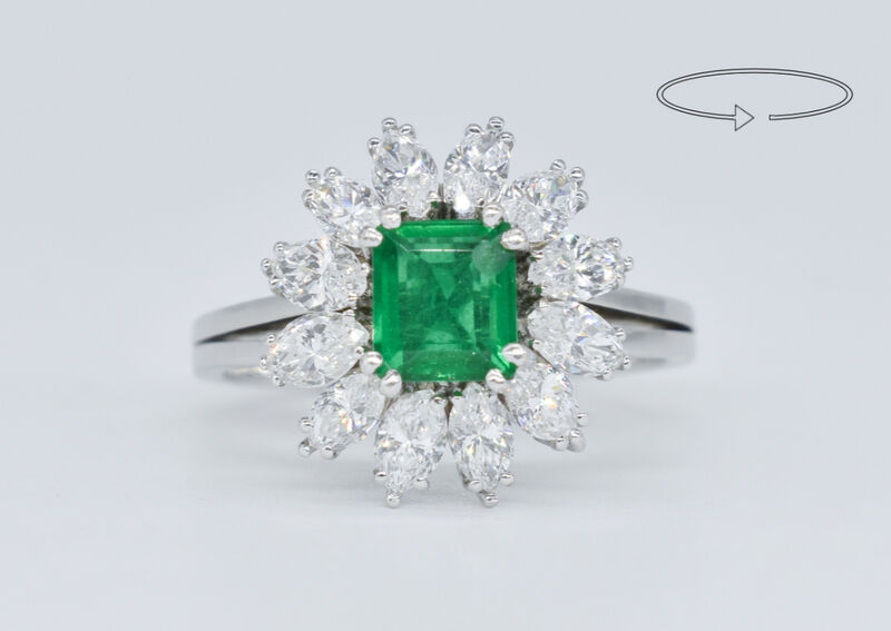 Ring 18 K emerald 