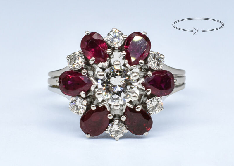 Ring 18 diamonds 