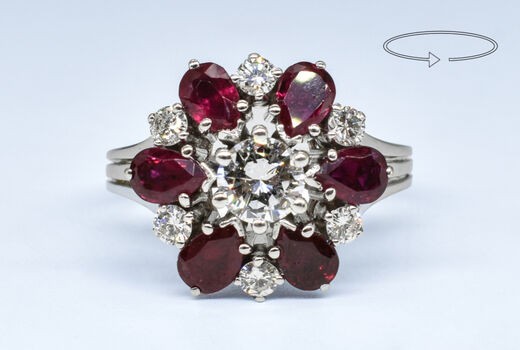 Ring 18 diamonds 