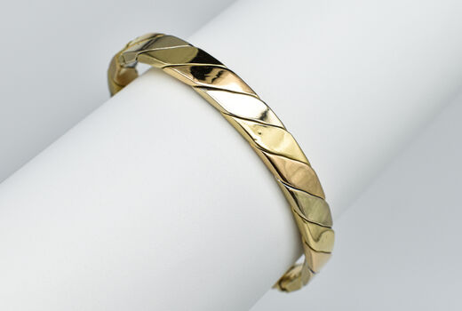 Armreif 18 Kt tricolor