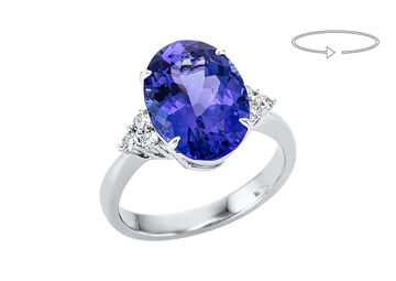 Ring 18 Kt WG Tansanit 
